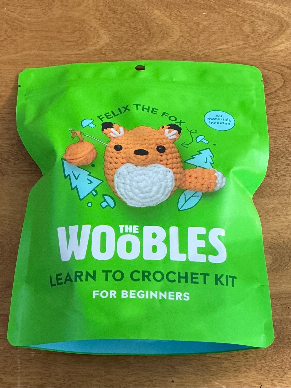 The Woobles 'Felix the Fox' Crochet Kit – Orange